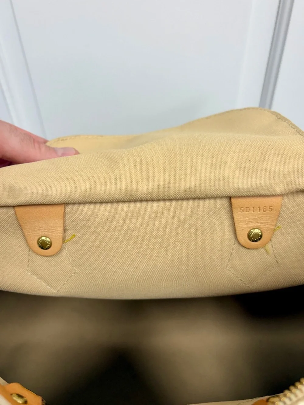 Louis Vuitton Damier Azur Speedy 35 Satchel Handbag